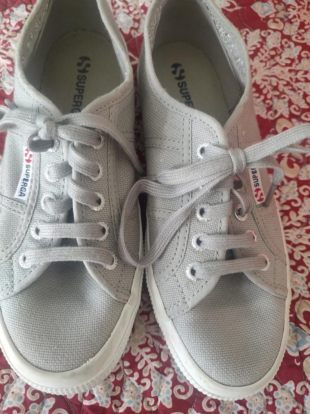 Superga Kids Light Grey Canvas Sneakers